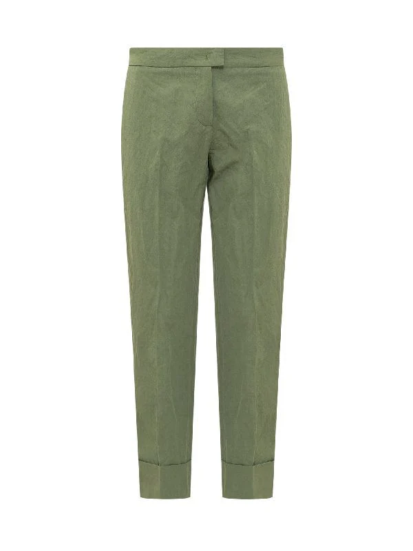 Turn-up Crop Cotton Pants