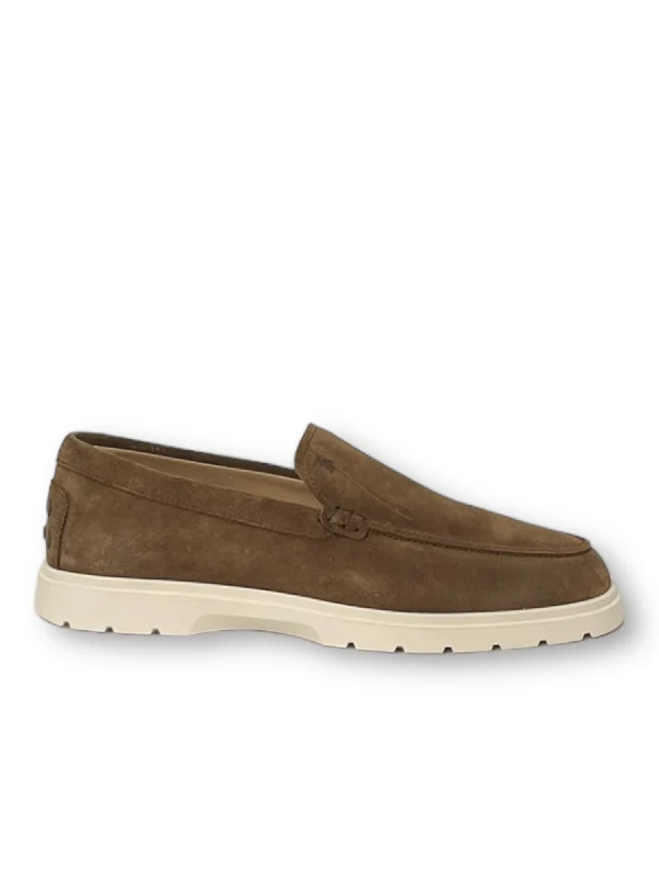 Pebble Tab Suede Loafers
