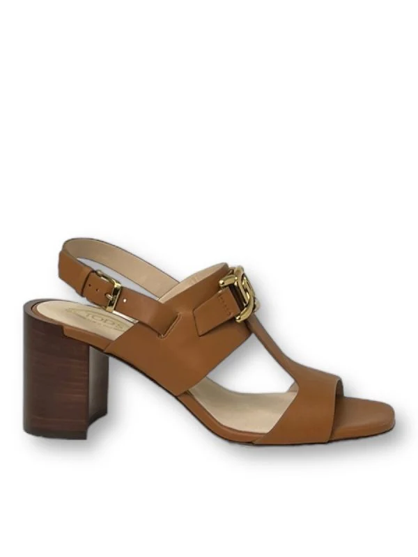 Kate Logo Plaque Sandal Heels