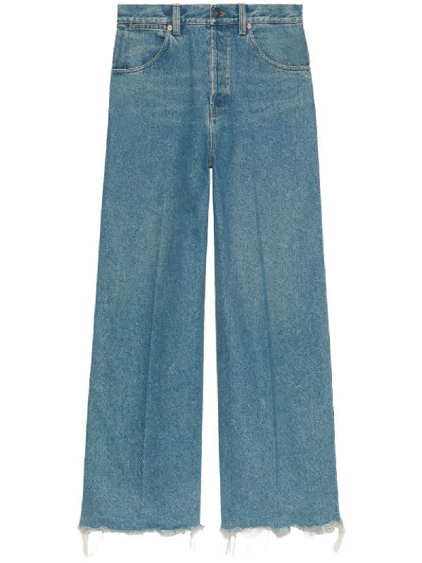 Patch Pocket Wide Denim Pants