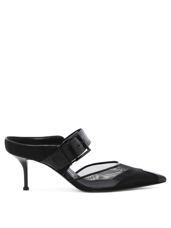 Alexander Mcqueen Black Sandal Heels
