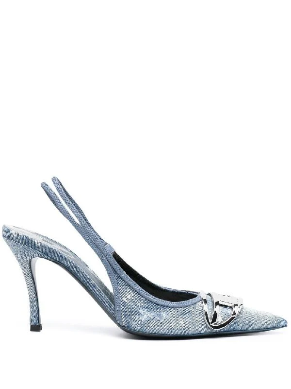 D-Venus Logo Slingback Heels