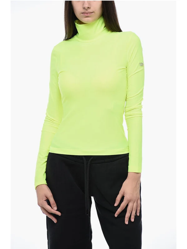 Logo Detail High-Neck Long-Sleeve Top