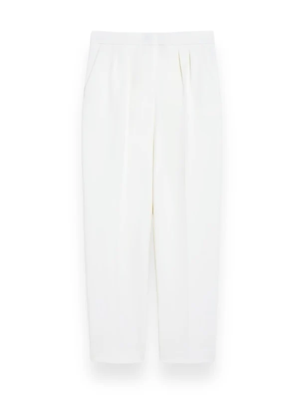 Pintuck Detail Wool Pants