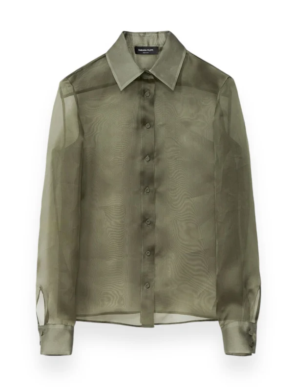 Sheer Button-up Shirt