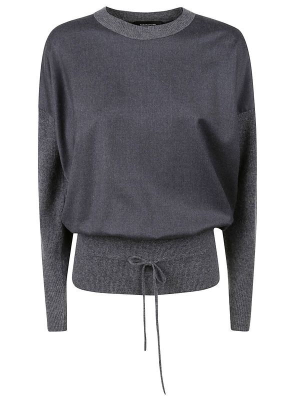 Drawstring Wool Silk Knit