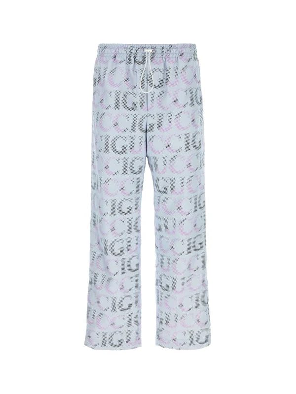 Logo Pattern Drawstring Pants