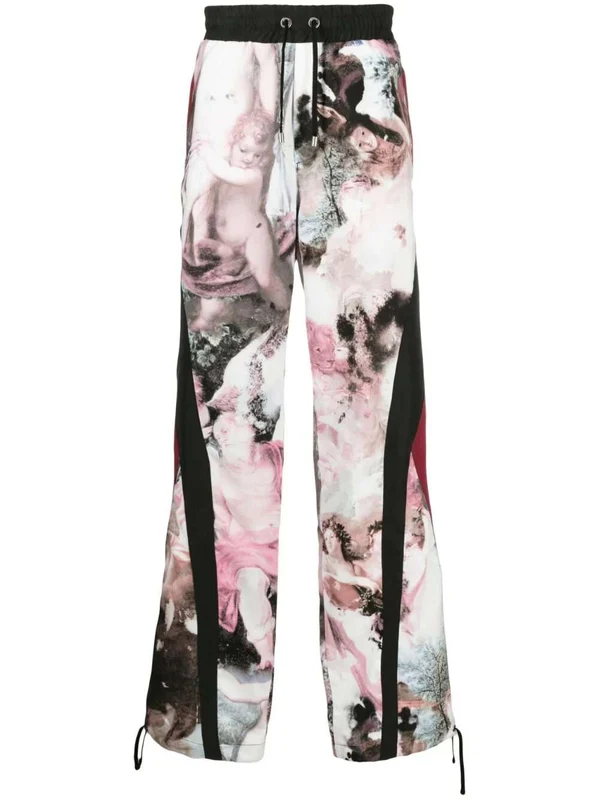 Graphic Printing Drawstring Pants