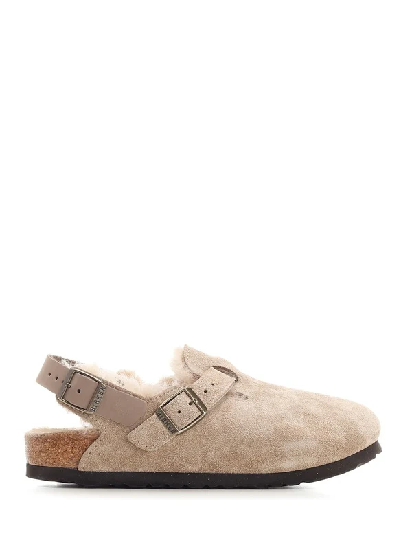 Tokio Shearling Suede Sandals