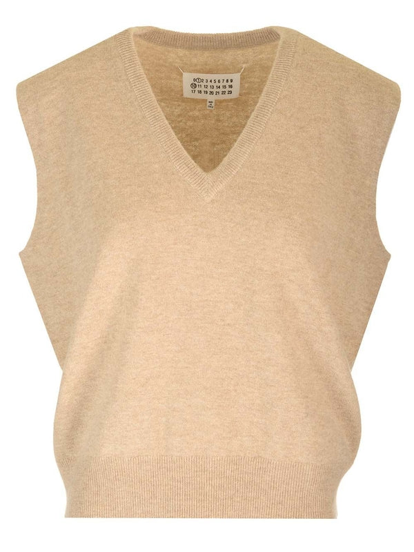 V-neck Wool Knit Vest