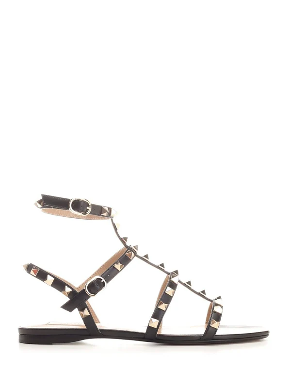 Rockstud Gladiator Leather Sandals