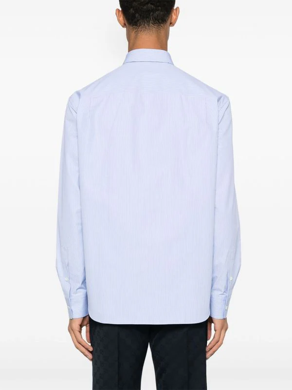 Flower Embroidery Stripe
Cotton Shirt - Image 3