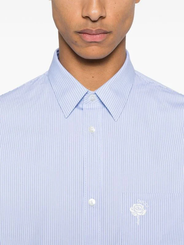 Flower Embroidery Stripe
Cotton Shirt - Image 4