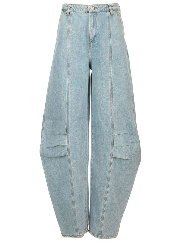 Sculptured Panel Denim Pants