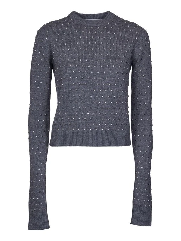 Sierra Stud Detail Wool Cashmere Knit