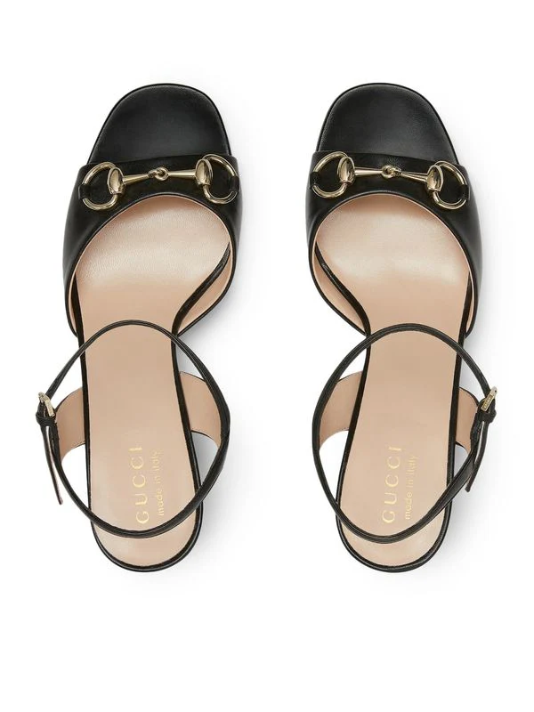 Horsebit Accent Leather Sandal
Heel - Image 4