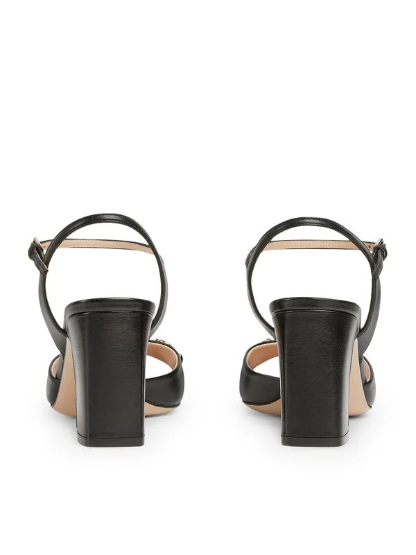 Horsebit Accent Leather Sandal
Heel - Image 5
