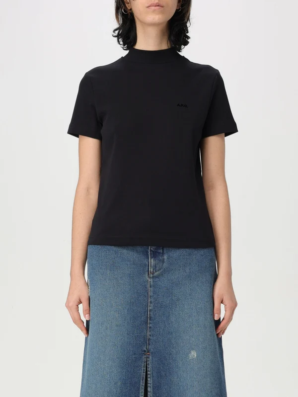 Chest Logo High Neck Short Sleeve T-shirt