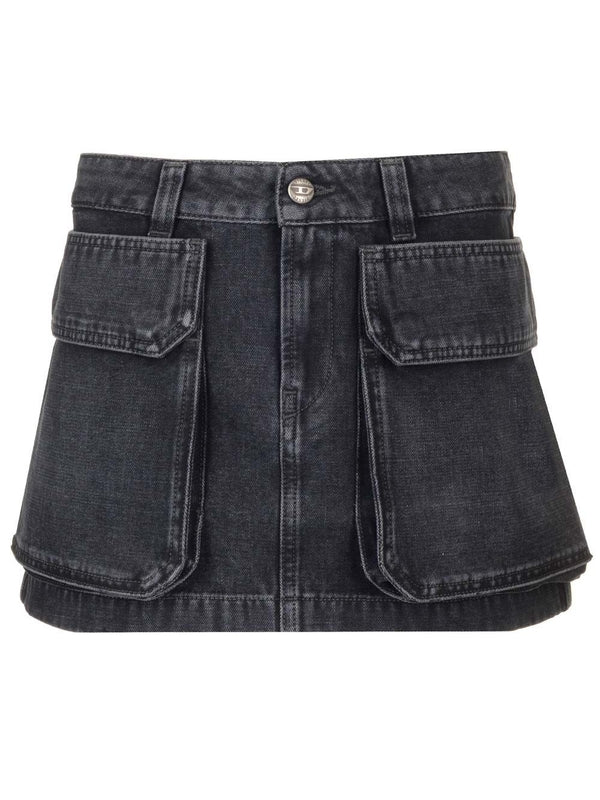 De-Ton Denim Mini Skirt
