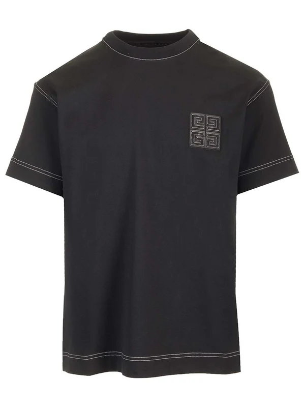 Embroidered Logo Cotton Short-sleeve T-shirt