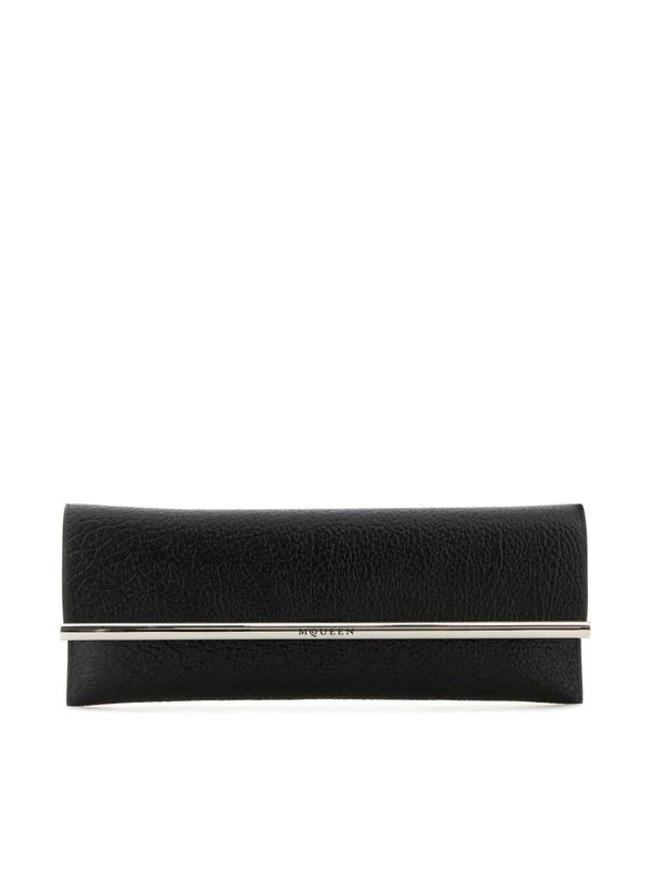 Engraved Logo Leather Clutch