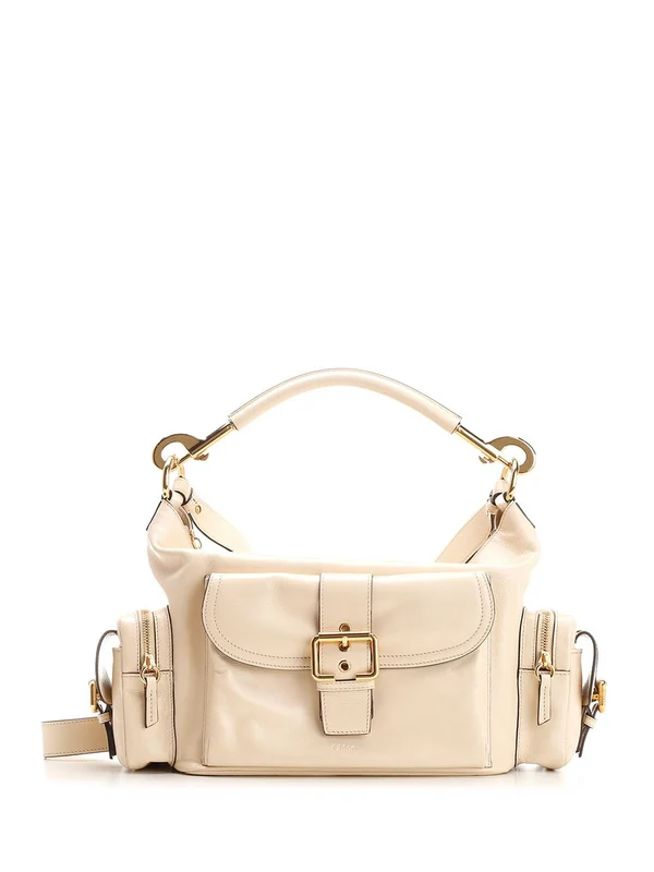 Camera Leather Tote Bag