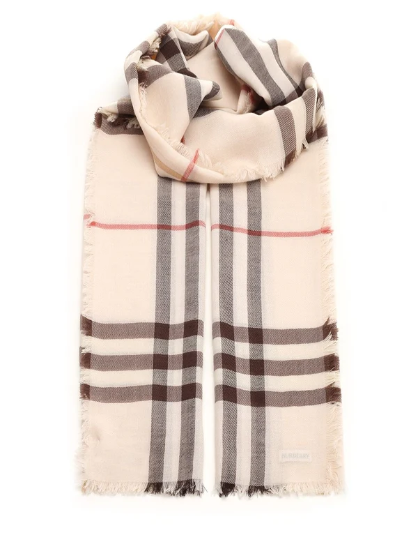 Check Pattern Wool Scarf