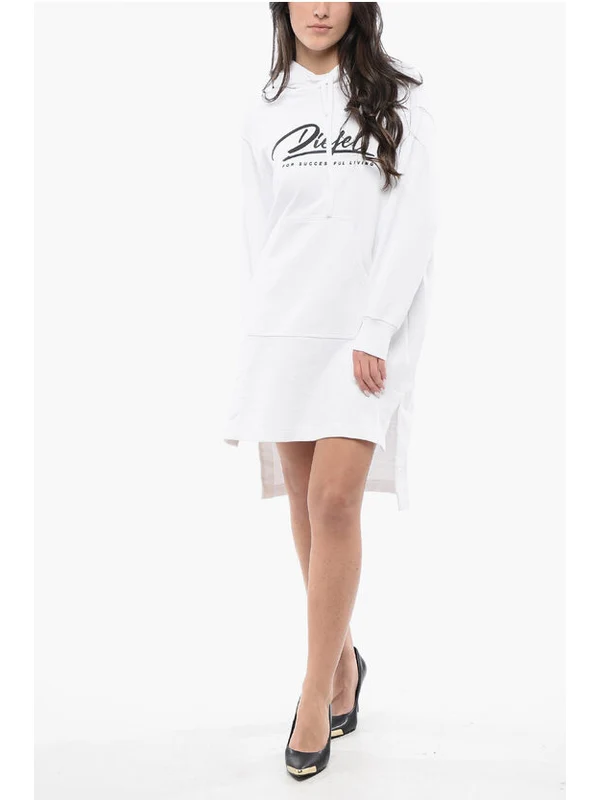 Logo Printed Midi Dress
