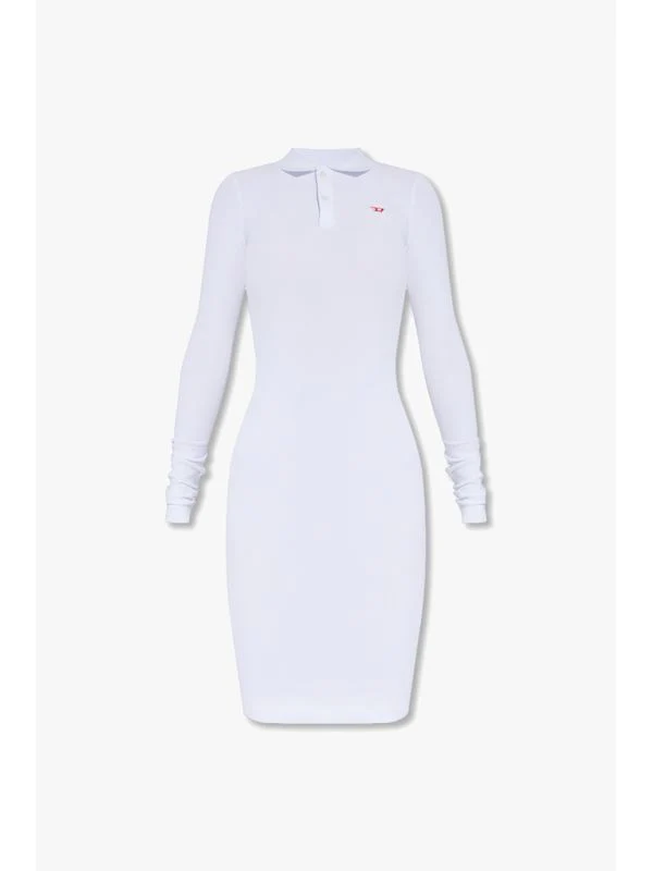 Ribenn Logo Collar Long-sleeve Dress