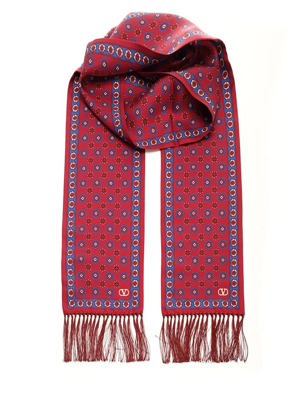 Flower Printed Silk Scarf
