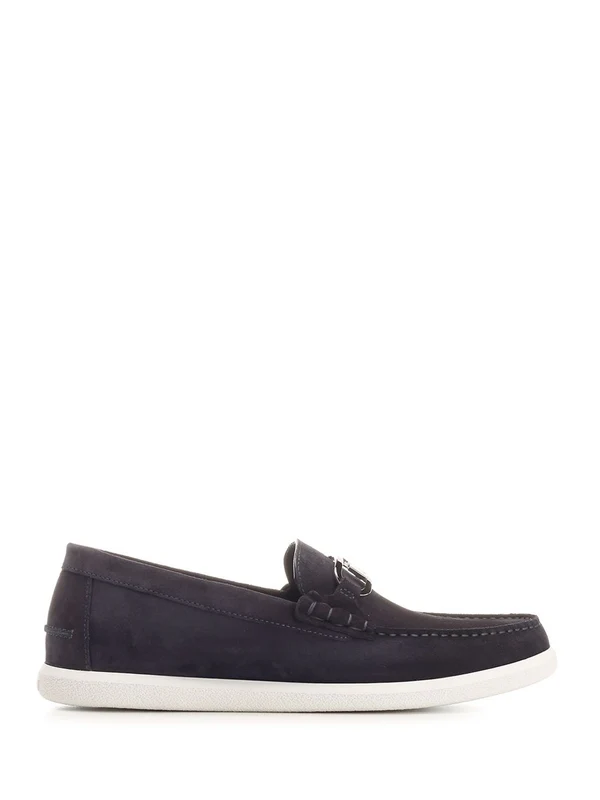 O Lock Light Suede Loafers