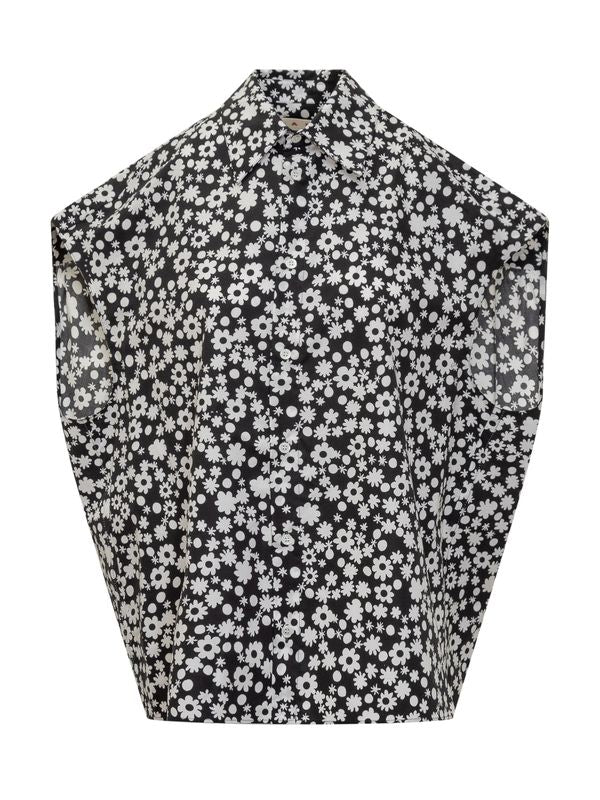 Flower Pattern Sleeveless Top
