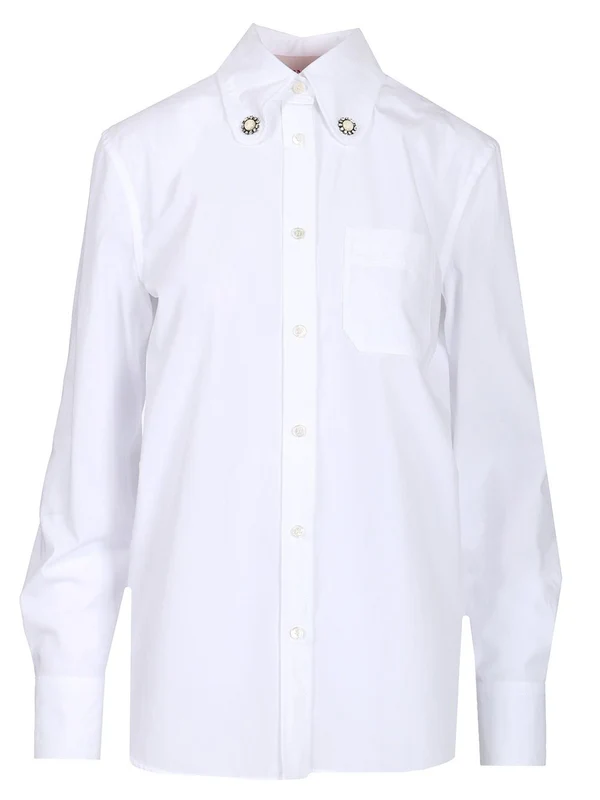 Jewel Button Cotton Shirt