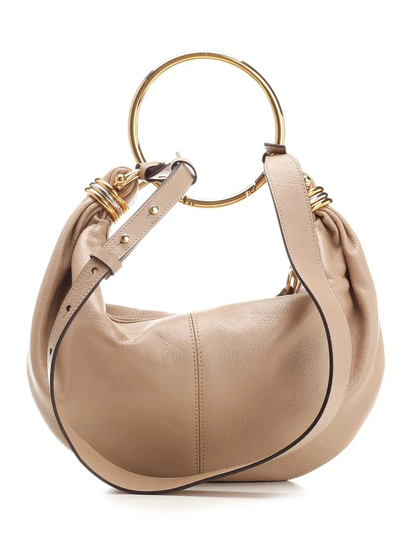 BRACELET Small Hobo Leather Shoulder Bag - Image 3
