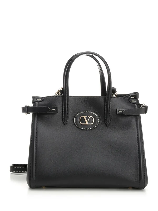 ANTIBES Small Leather Tote Bag