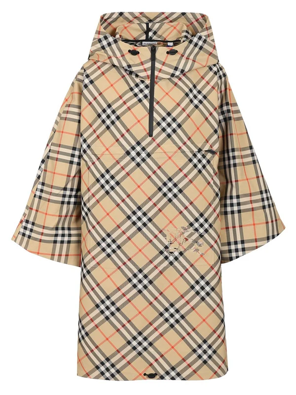 Packaway Check Pattern Cape
