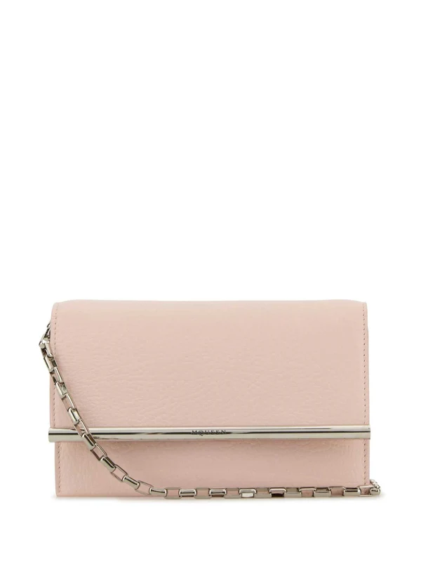 Metal Logo Detail Leather Chain Shoulder
Bag