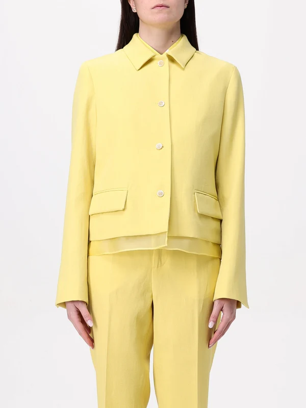 Layered Detail Virgin Wool Blend Jacket