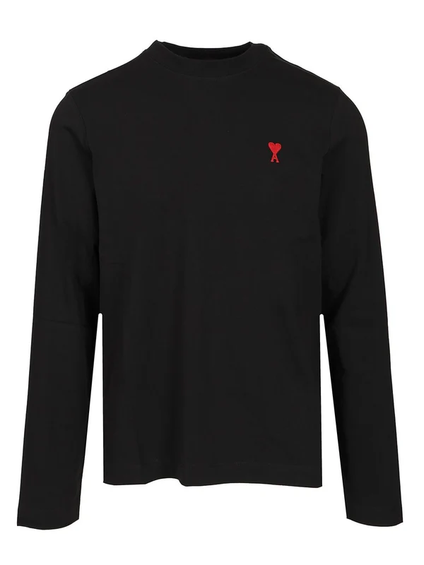 Embroidered Logo Long Sleeve Top