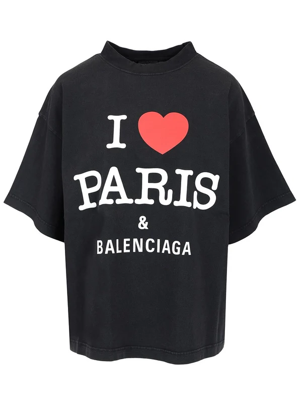 I Love Paris Crop Cotton Short Sleeve T-shirt