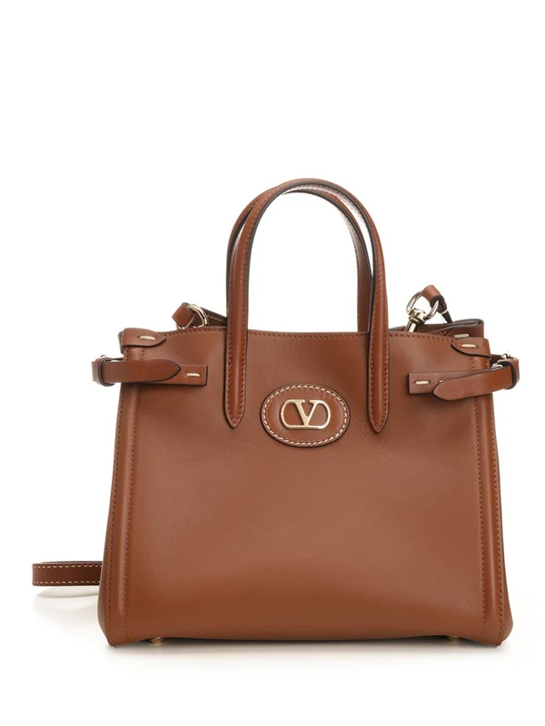 Antibes Small Leather Tote Bag
