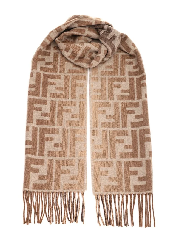 FF Jacquard Logo Wool Scarf