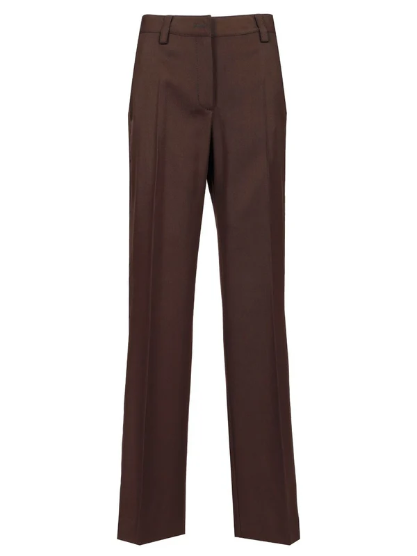 Wide Leg Wool Tailored Pants