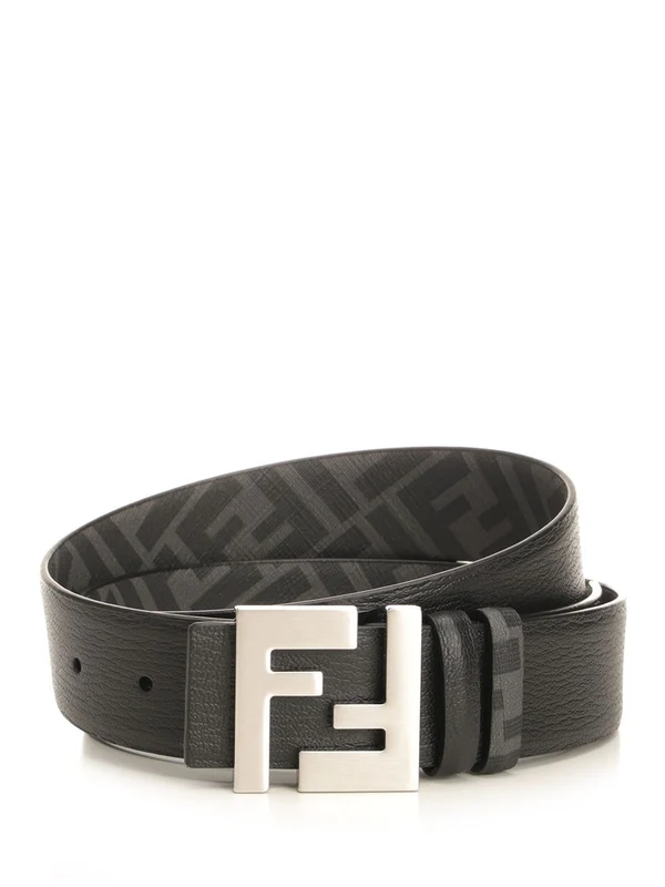 Reversible Jacquard Leather Belt