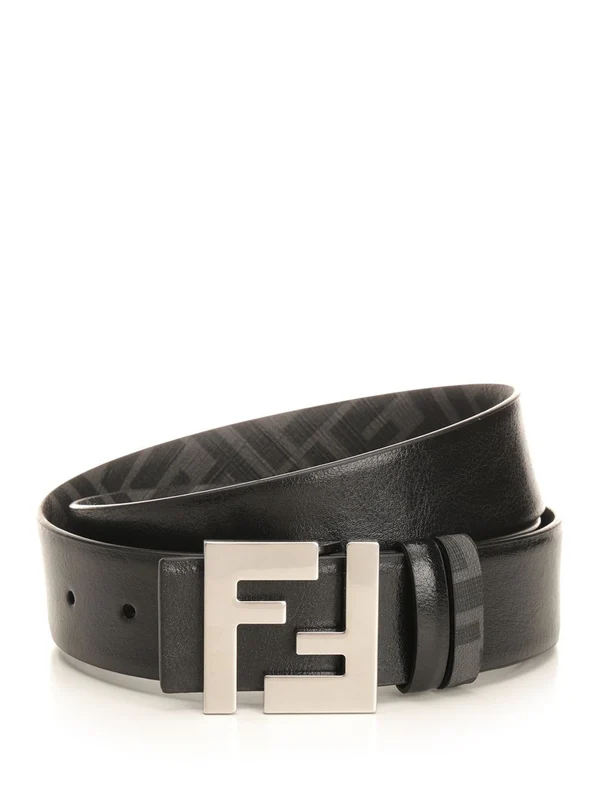 Reversible Jacquard Leather Belt