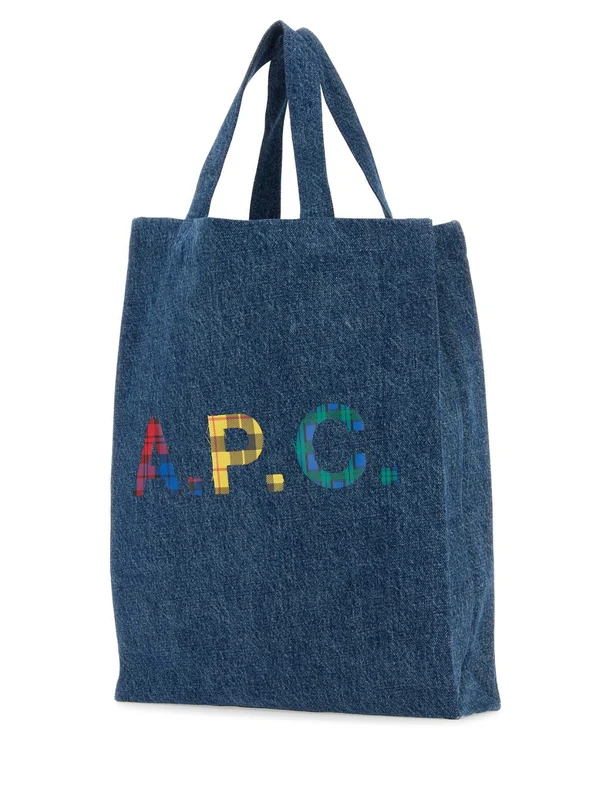 Lou Multi Check Logo Tote Bag - Image 2