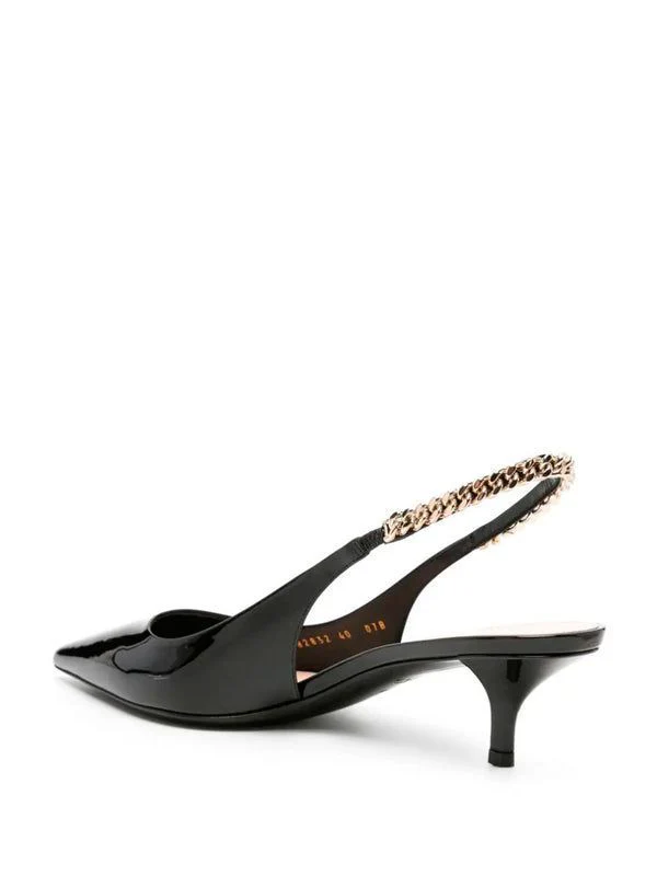 Signoria Chain Patent Leather Slingback
Heels - Image 4