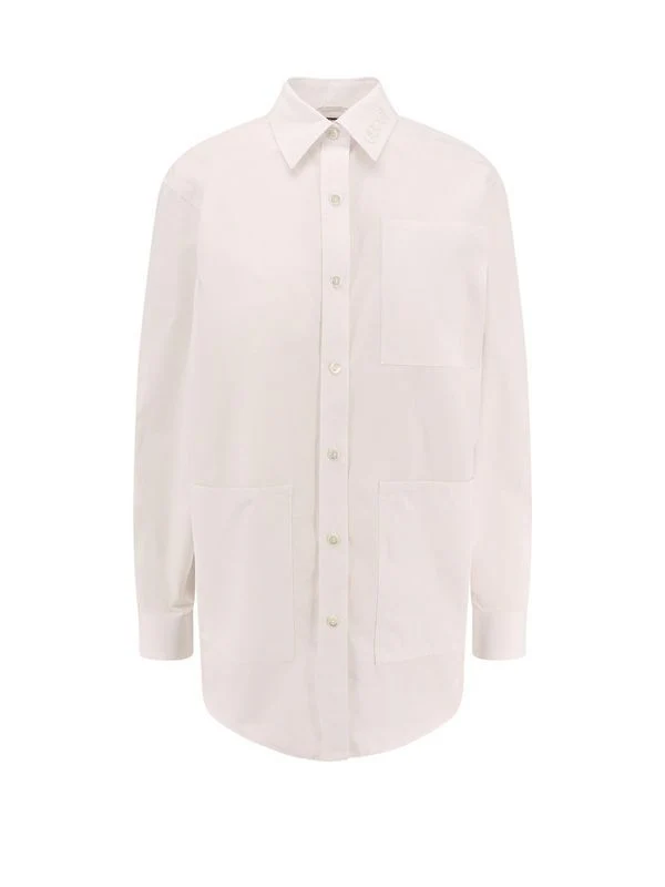 Logo Collar Cotton Shirt