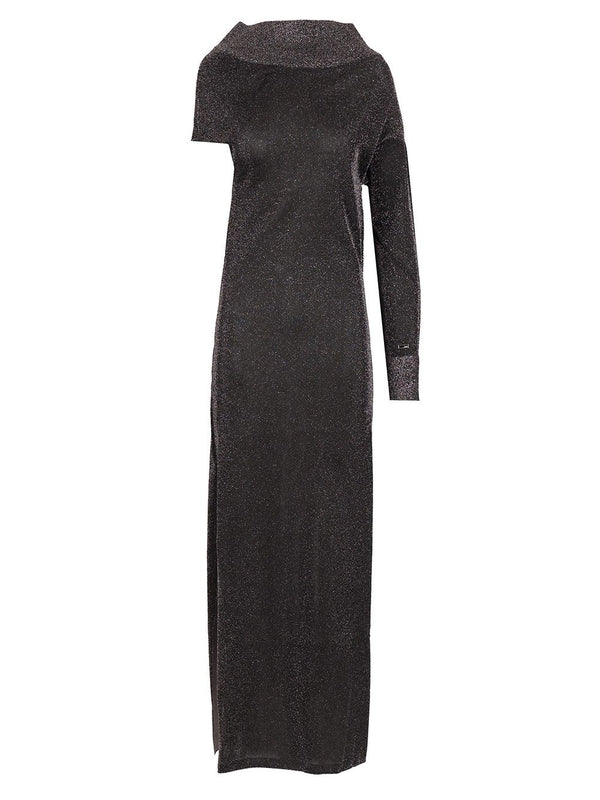 One Shoulder Viscose Long Dress