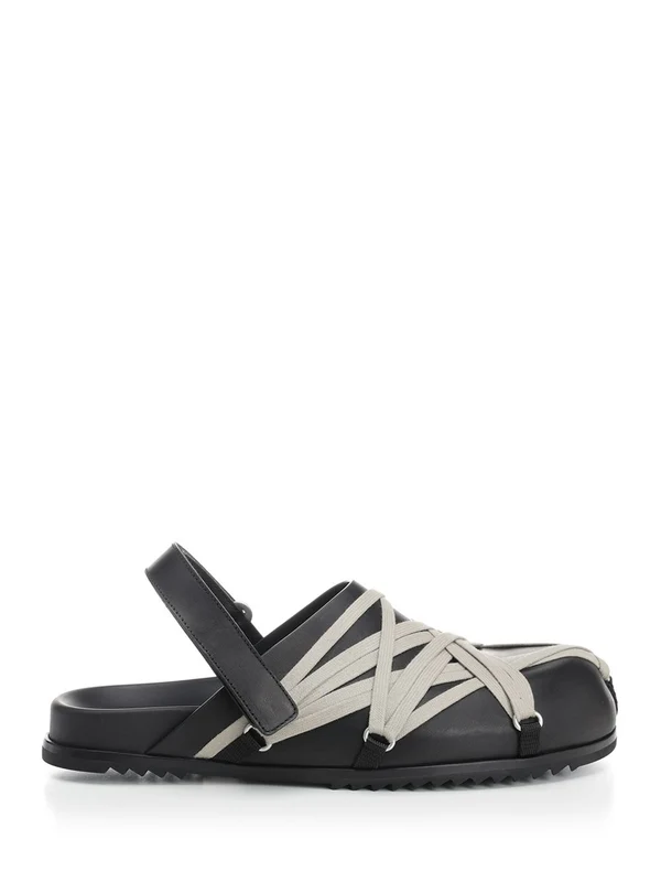 Megalace Leather Slides